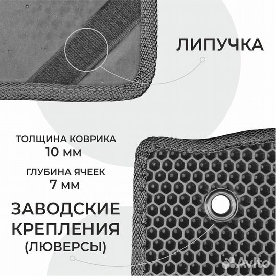 Ева коврики 3D на KIA Sportage серый с серым