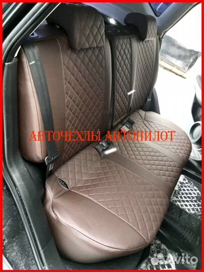 Чехлы Автопилот Nissan Qashqai 1 из экокожи Ромб