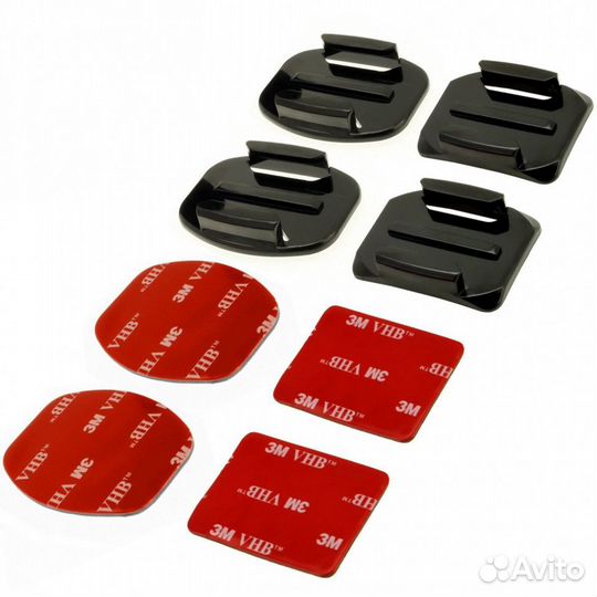 Набор плоских креплений с липучками для экшн-камер