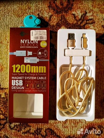 Новый.Магнитный.USB дата кабель. Type-C Port