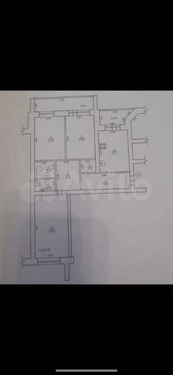 3-к. квартира, 81 м², 9/9 эт.