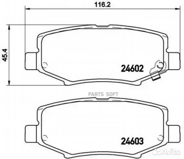 Колодки торм.зад. dodge nitro/jeep cherokee/compass/wrangler 2.4-3.8 07