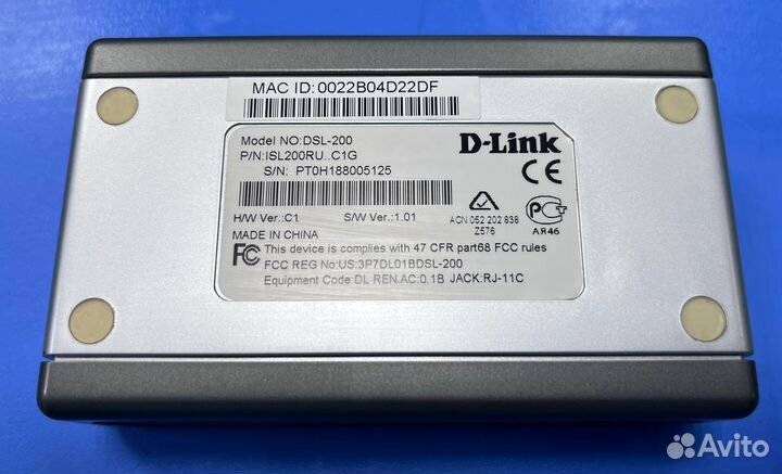 Модем adsl D-Link DSL-200 RU (+split) Anex A