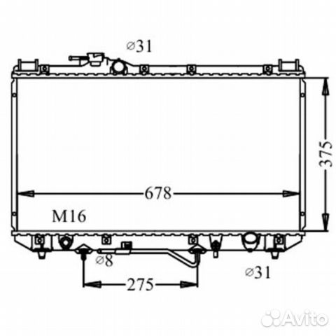 Радиатор toyota vista 90-94 TO-0273-26-K (GSP)