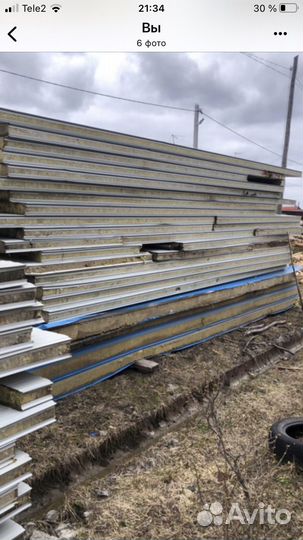 Сендвич панели кровельные бу