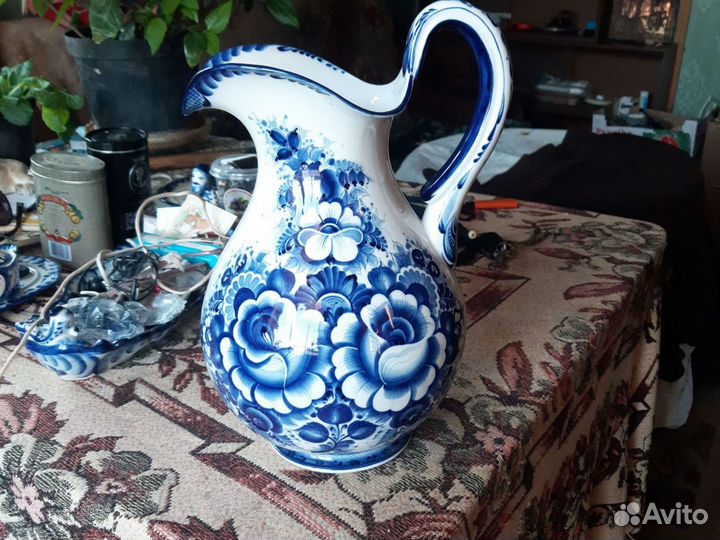 Кувшин гжель высота 35 см