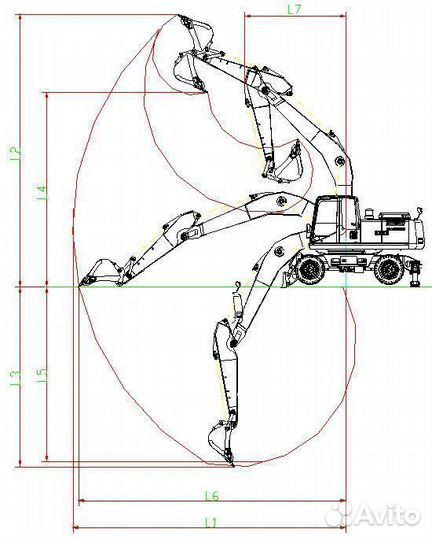 Колёсный экскаватор XCMG XE150WD, 2023