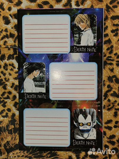 Наклейки Death note Тетрадь смерти