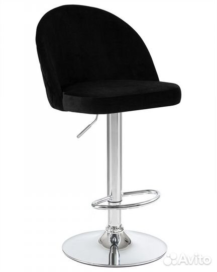 Роскошный барный стул Sweety черный велюр в наличи
