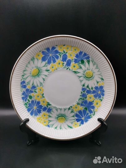 Чайные пары Ромашки Васильки лфз Фарфор СССР