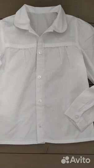 Блузка George новая белая школьная 122 128