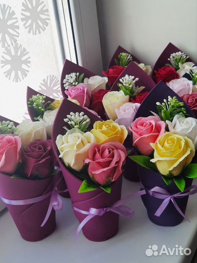 Подарок букеты из мыльных роз