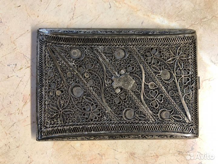 Портсигар серебро