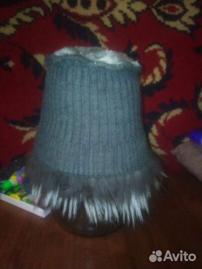 Шапка из меха чернобурки