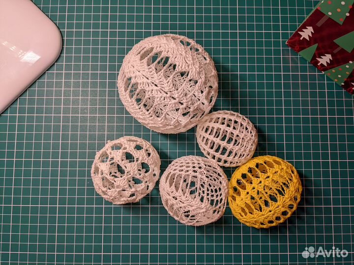 Елочные украшения вязаные крючком