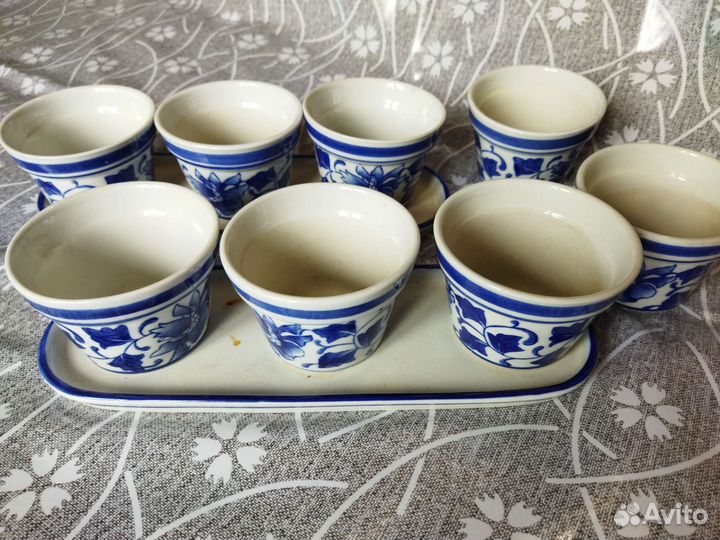 Горшки керамические Гжель 8 шт