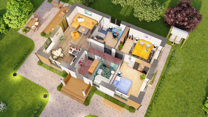 Коттедж 83 м² на участке 6 сот.