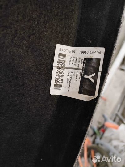 Полка багажника Ниссан Кашкай