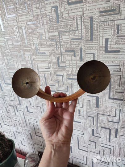 Подсвечник дерево и металл СССР