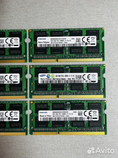 Новые So-Dimm Ddr3 / Ddr3L 8Gb фирмы Samsung