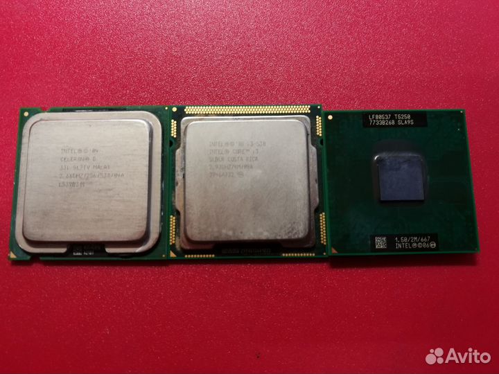 Три процессора: Intel I3 530, Celeron D 331,ноутбу
