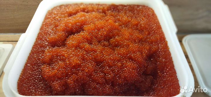 Красная икра горбуши. Морепродукты