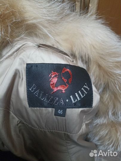 Пуховик женский 46 48 размер с натуральным мехом