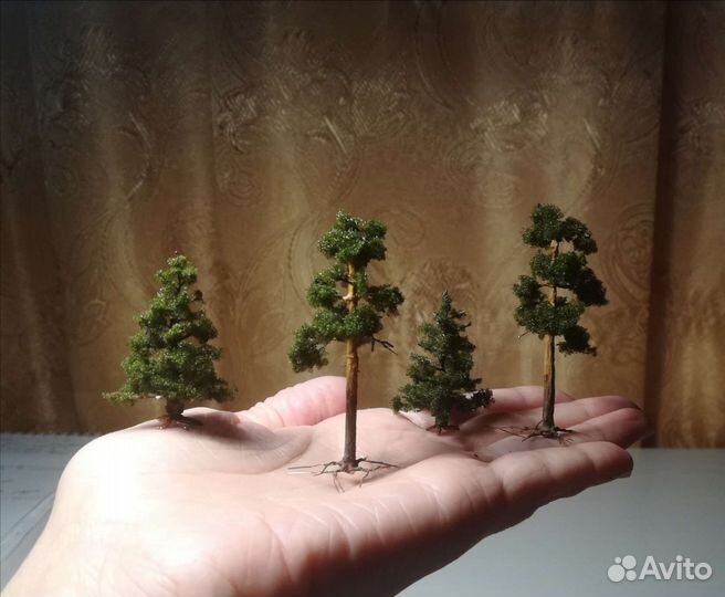 Диорама, деревья, кусты для макета