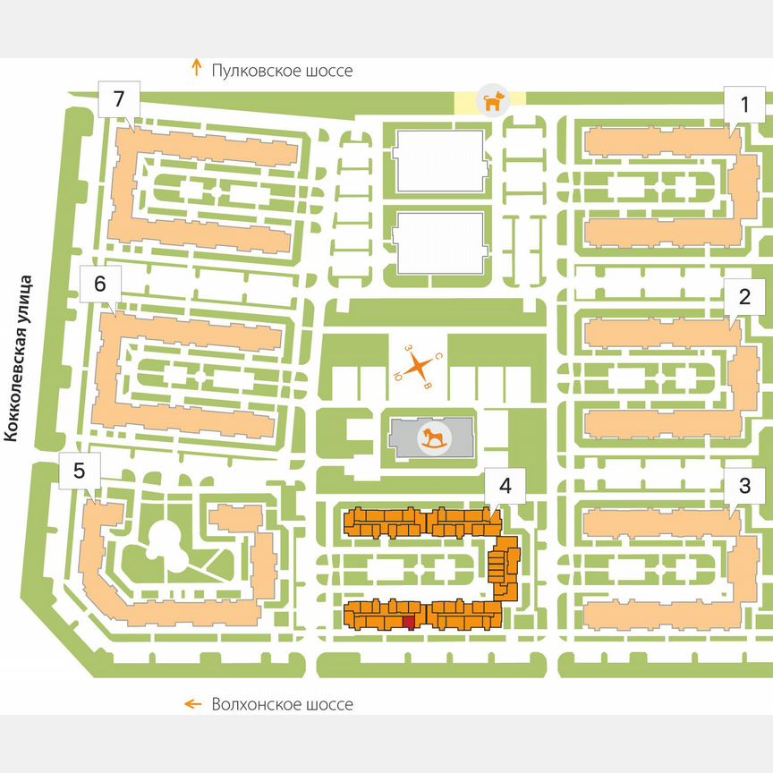 1-к. квартира, 39,3 м², 2/5 эт.