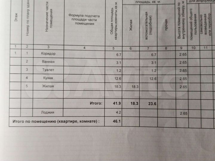 1-к. квартира, 46,1 м², 1/9 эт.