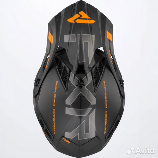 Шлем FXR helium prime auto buckle Black/Orange SNX