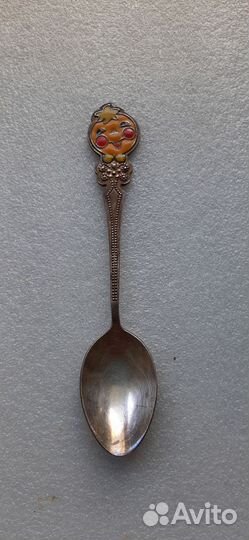 Ложки чайные,СССР. Мельхиор,серебрение,эмаль.Новые