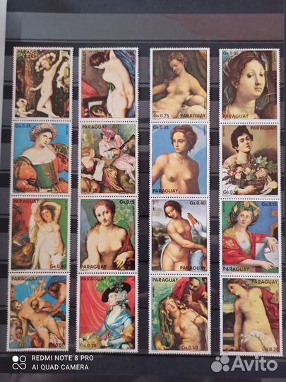 Почтовые марки живопись