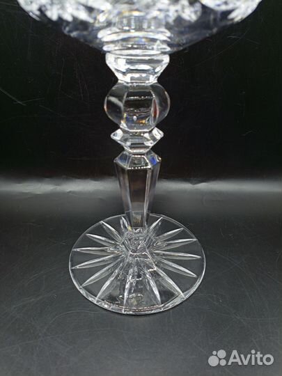 Конфетница Ваза на ножке Резьба Хрусталь СССР