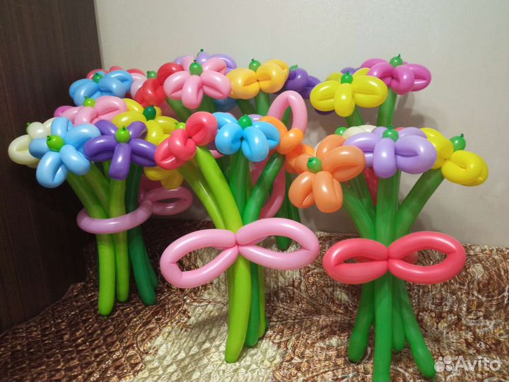Цветы из воздушных шариков