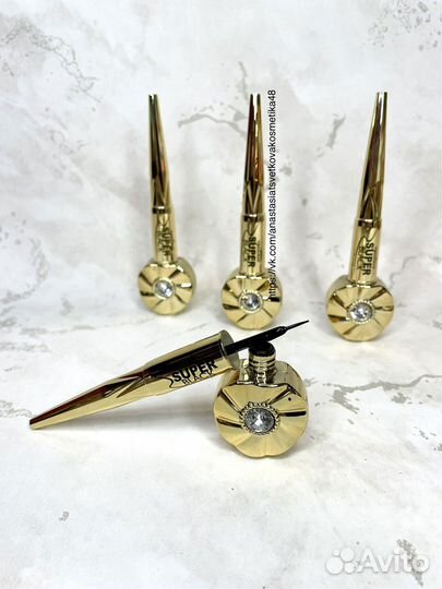 Жидкая, суперустойчивая подводка для глаз, черная