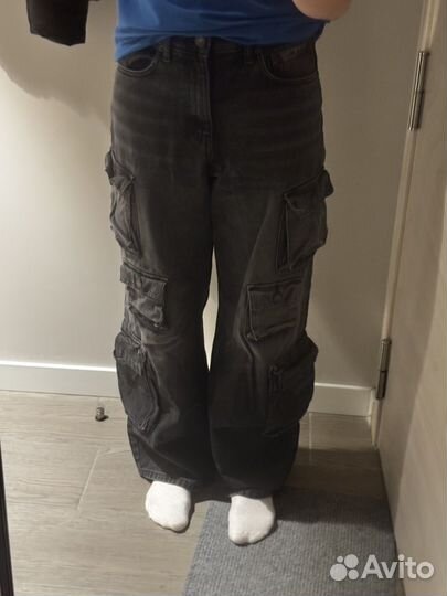 Джинсы cargo pull bear
