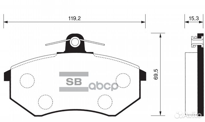 Колодки торм.пер. SP1043 Sangsin brake