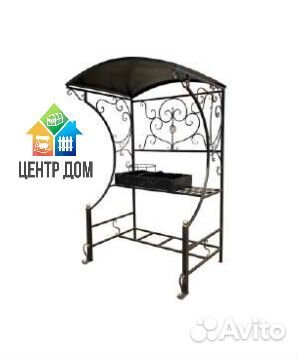 Кованый мангал с крышей