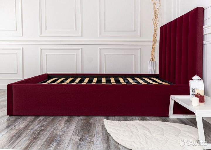 Кровать с подъемным механизмом 120х200 бордо