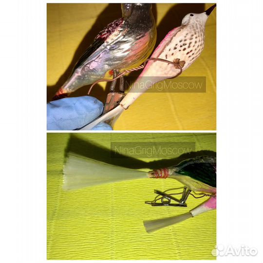 Новогодние игрушки на прищепках. Старинные.Редкие