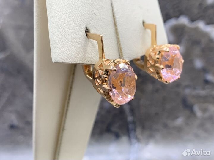 Советские золотые серьги 583