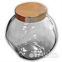 Банка стеклянная большая/наклон