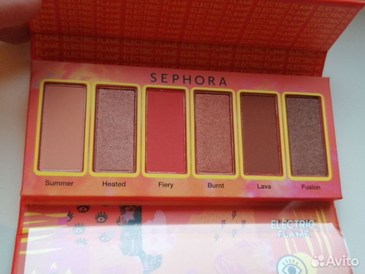 Sephora палетка теней Electric flame