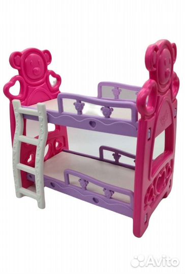 Кроватка для кукол двухъярусная