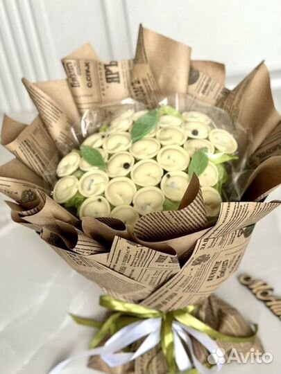 Букет из шоколадных пельменей