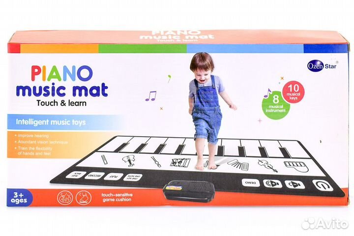 Музыкальный коврик 80х30см 757-01C