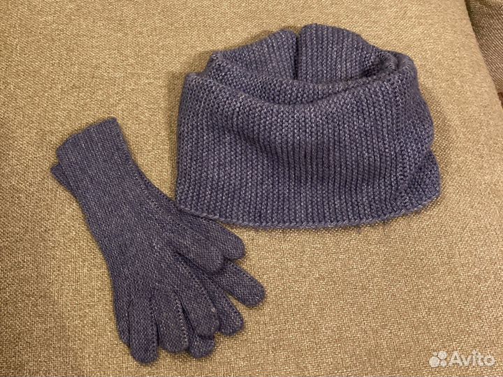 Шарф-хомут и перчатки