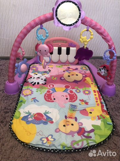 Развивающий коврик с пианино fisher price
