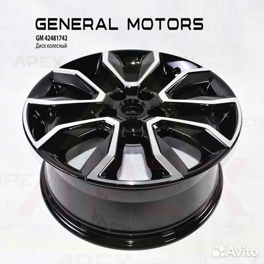 Диск колесный (чёрно-серебристый) 7.5J R17 5x115 ET43 DIA 70.2 Chevrolet TrailBlazer general motors